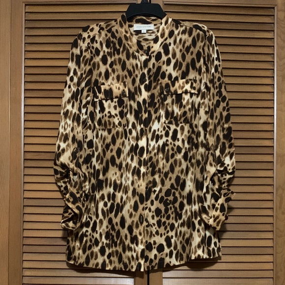Jones New York Tops - Jones New York Sport Leopard Print Button Down Shirt XL